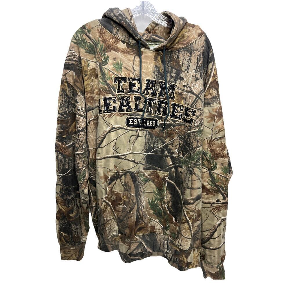 Vintage Realtree Camo Hoodie Men's XL Pullover Sweatshirt Y2K